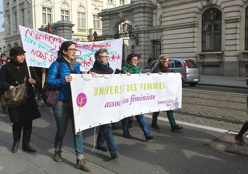 Manifestantes de l'Université des femmes.
